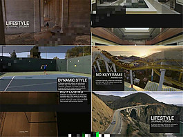 品位生活，半透明滑動蒙版樣式的動態視頻雜志片頭AE源文件