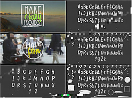 時尚油彩樣式的文字字母書寫動畫AE模板