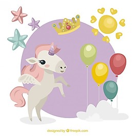 可愛的白色獨(dú)角獸