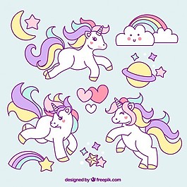 可愛(ài)的獨(dú)角獸的草圖