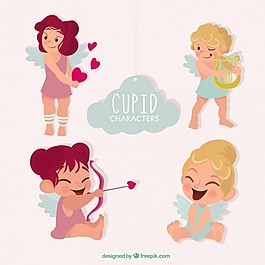 可愛的愛神角色收藏
