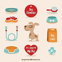 可愛的狗元素包