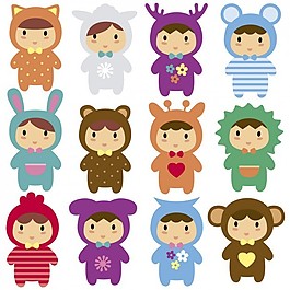 帶動物風(fēng)俗的小孩