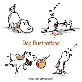 手繪狗插圖