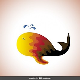 抽象的鯨魚
