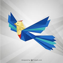 多邊形的珍奇的鳥