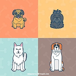 可爱的狗的插图