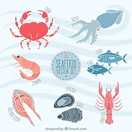 海鮮的插圖