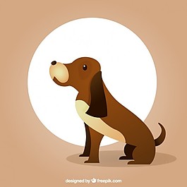可爱的狗的插图