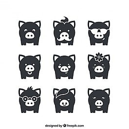 各種豬圖標(biāo)