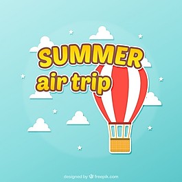 夏季航空旅行背景
