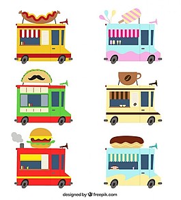 各種食品卡車