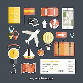 平面設(shè)計(jì)中的旅游圖標(biāo)
