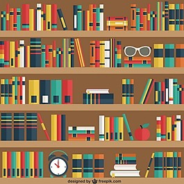 書架上的書