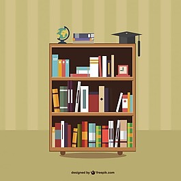 書架上的書