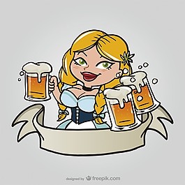 啤酒节的女孩