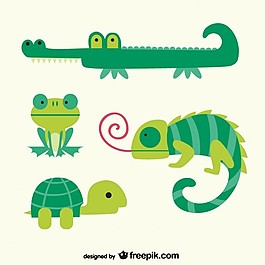 綠色動物卡通