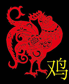 鸡剪纸