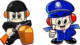 卡通警察