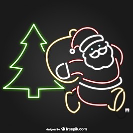 霓虹燈圣誕老人克勞斯
