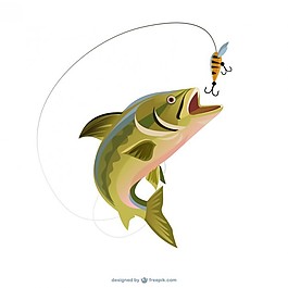 釣鱒魚的插圖