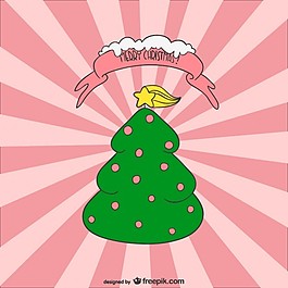 圣誕樹(shù)卡通矢量