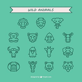 野生動物圖標包