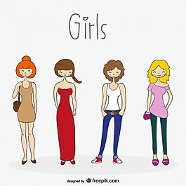 時尚的女孩