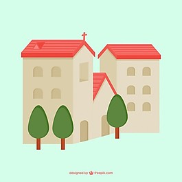 教堂和樹木