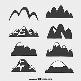 剪影的山