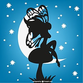 夜仙女與月亮