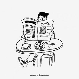 看报纸的人