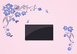电视背景墙  矢量图