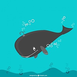在海洋下的鯨魚