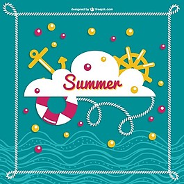 海軍元素夏季背景