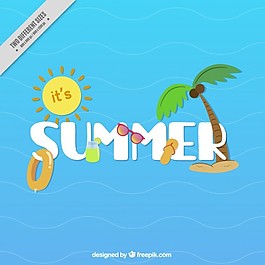 元素的夏季背景