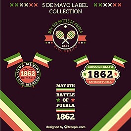 彩色Cinco de Mayo logo模板