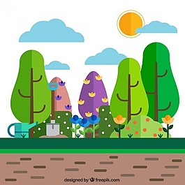 園林景觀的背景