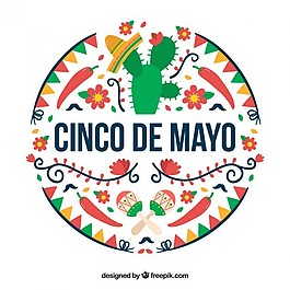 彩色Cinco de Mayo的背景