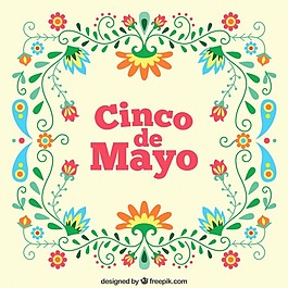 花Cinco de Mayo的背景