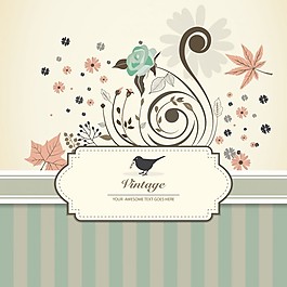 在剪貼簿風(fēng)格花卉的邀請