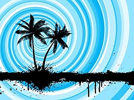 棕櫚樹海灘背景