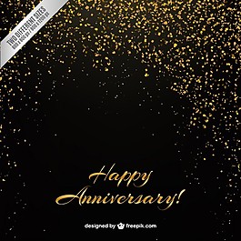 金色纸屑周年背景