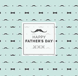 創意胡須父親節賀卡矢量素材