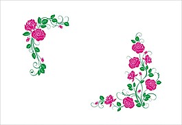 對角花矢量圖下載