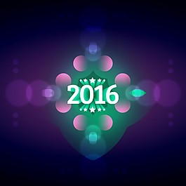 新的一年與2016的三維風格的問候