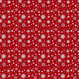 白色雪花在紅色的背景圖案