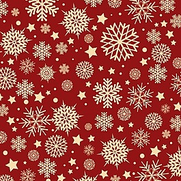 雪花在紅色的背景圖案