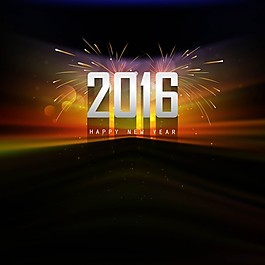 多彩的新的2016年的背景在閃亮的風格