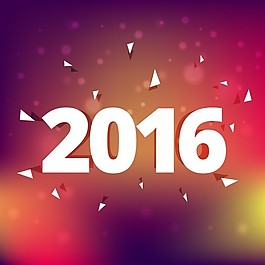 2016新的一年，在模糊的背景